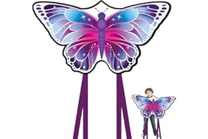 VLEDARLING Aquilone Farfalla per Bambini e Adulti,Aquiloni Farfalla,Aquilone Butterfly,Stringa Aquilone 100m,Aquiloni Colorati Facili da Far Volare,Aquiloni a Linea Singola per Bambini dai 3Anni in su