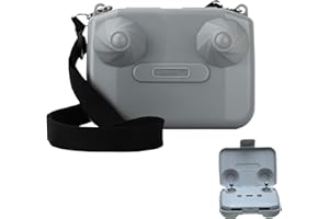 CERFFOOL Twarda torba do przechowywania DJI RC-N3/N2/N1 Pokrowiec do DJI Flip/Air 3S/Neo Pilot Protector Amortyzacja Odporny na upadki Pokrowiec ochronny z paskiem na ramię, Szary, Torba do