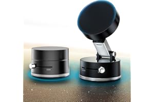 GemCoo Porta Cellulare Auto Magnetico per MagSafe Supporto Telefono Auto con Ventosa a Vuoto 360° Rotazione Pieghevole Porta Cellulare Magnetico Compatibili con iPhone 16 pro 15 14 13 12 11