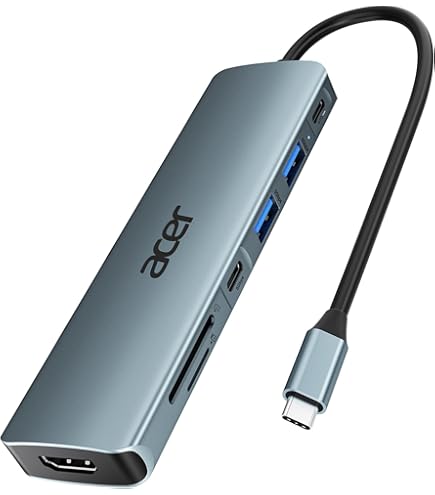 USB C Hub Adapter USB C Hub USB C To HDMI MultiPort Adapter For MacBook Pro, 7 In 1 Dongle With 4K HDMI/100W PD/USB3.0&2.0/SD/TF Card Reader Compatible For MacBook Air, IPad Pro