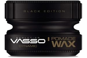 Cera profesional para fijación y brillo Vasso POMADE WAX Black Edition DYNAMIC, 150 ml.