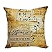 Produktbild Violetpos 40 x 40 cm Kissenhülle Deko Sofa Zierkissenbezug Auto Zierkissenbezüge Kissenbezüge Kopfkissen Kissen Retro Musik Gitarre Noten Klavier