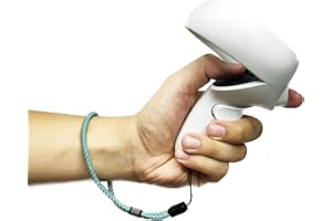 MUAGOCHIC Improved Replacement Reflective Wrist Straps for Oculus Quest 2 Gen Controller, Sturdy Comfy Adjustable Hand Strap for Oculus, Easy Attach White Resin Stopper for Oculus Controllers DEEPGREEN