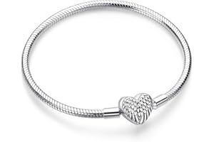 Jokmeo 925 Sterling Silver Snake Chain Charm Bracelet for Pandora Bracelets Charms Bead Silver Bracelet for Women Girls Gift