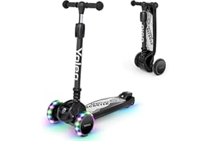 ‎YOLEO YOLEO Kinderoller Kinderscooter Dreiradscooter mit PU Räder, Reaktionsschnelle Bremsen,4 Höhenverstellbare, Faltbar Lenker, 50kg Belastbar, für Kleinkinder Jungen Mädchen, ab 3 Jahre
