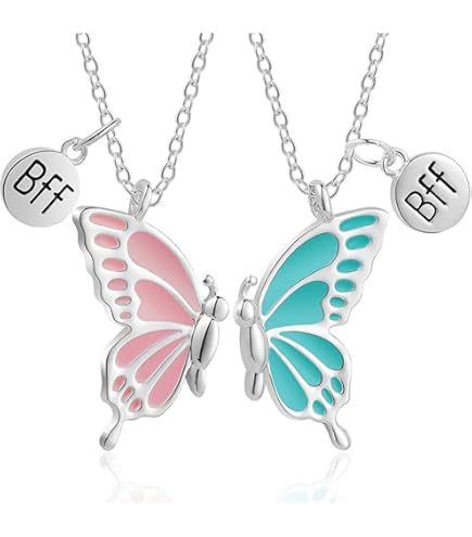 ARHZ 2 Pezzi Collana Cuore Spezzato Collana A Cuore Agnetico, Collane Bff,Collana Per Coppie - Foto 2