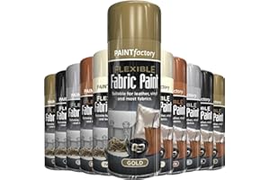 AlezyB - 1 x Flexible Fabric Gold 200ml, Spray Paint Leather Vinyl Textile Clothes Fast Drying