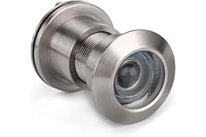 Ignpion Türspion, 220-Grad-Spionloch, mit Sichtschutz für Türen von 42 mm bis 55 mm, gebürstete Chrom-Oberfläche