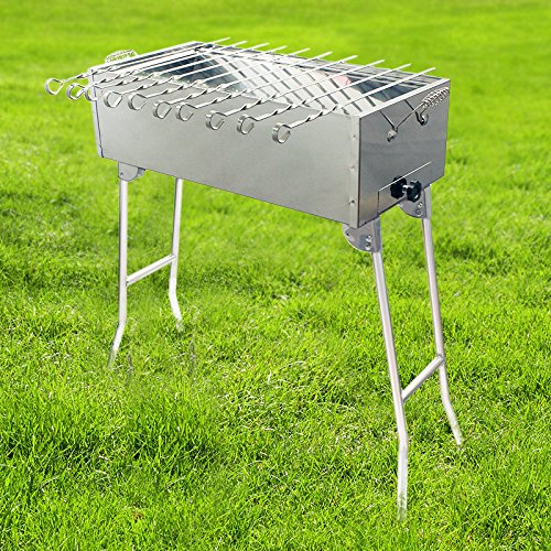 Mangal Schaschlikgrill BENE PREMIUM 200 aus Edelstahl, klappbar - 2