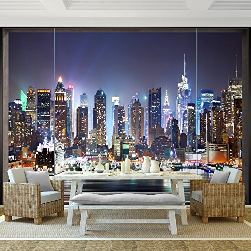 Fototapete New York 396 x 280 cm – Vliestapete – Wandtapete – Vlies Phototapete – Wand – Wandbilder XXL – !!! 100% MADE IN GERMANY !!! Runa Tapete 9026012b - 2