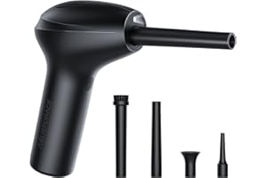 ASUSPORACE Kabelloser Staubgebläse, 82 km/h und 80 Mins Luftpumpe, Wenig Lärm Bürstenloser Motor Air Duster, 2 Gänge Luftgebläse für PC-Reinigung, Elektrisch Staubentfernung, Alternative zum Druckluft-Dosenspray