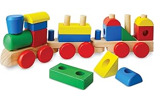 Melissa & Doug – pociąg z klocków | zabawka rozwojowa | motoryka | rozwiązywanie problemów | 2+ | prezent dla chłopca lub dziewczynki