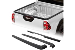 ‎JHCHAN JHCHAN Heckklappenschutz Ladekantenschutz für Toyota Hilux 2021-2025 Invincible GR Sport Invincible X ABS Textur Schwarz Kantenschutz 3-teiliges Set