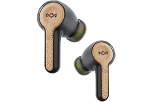 House Of Marley Rebel In-Ear Bluetooth Kopfhörer- Nachhaltig hergestellt, Kabelloses Audio, Wiederaufladbar und mit Touch-Control-Funktion, 30 Stunden Spielzeit mit elegantem und tragbarem Ladecase