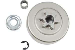 SYHSYC 3/8 Inch 6 Tooth Sprocket Clutch Drum with Needle Bearing Accessories for Stihl 017 018 019T MS170 MS180 MS190T MS191 MS210 MS230 MS250 Chainsaw, Replacement for 1123 640 2003 & More Models