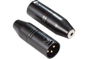 Ancable - Adaptador XLR a 3,5 mm para Rode, estéreo TRS Mini-Jack hembra 3 pines macho, de micrófono, convertidor audio videocámaras, grabadoras, mezcladoras, paquete 2 unidades