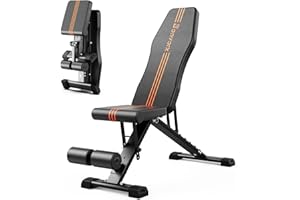 Panca Palestra Multifunzione Regolabile 400 kg - Bonvork Panca Palestra Pieghevole con 80 X 40MM di acciaio resistente per la palestra di casa,Panca Piana Inclinata Panca Pesi Attrezzo