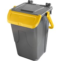 Bidone Per Raccolta Differenziata Mobil Plastic Ecology - 35 Litri, Grigio Con Sportello Marrone