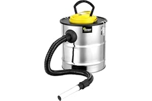 GAAK Aspirateur de Cendres - Cheminée, Pellet et Barbecues - Puissance 1.200W - Capacité 20 L - Fabriqué en Acier Inoxydable - Inclus 1m de Tuyau et Couvercle de Filtre - Fonction Soufflerie - Dicogar