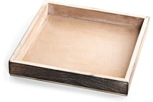 Logbuch-Verlag Ciotola quadrata in legno, in legno, 20 x 20 cm, piccolo vassoio decorativo naturale