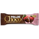 Fellas &Ccedil;ikolata Kaplı Meyve Bar &Ccedil;ilekli (35 g) x 12 Adet