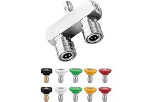 REIWOSEE Boquilla Giratoria Turbo, Boquilla De Pulverización De Cabeza Turbo Giratoria De 360° Para Limpiador De Pistola De Alta Presión, 4000 Psi, Conexión Rápida De 1/4 Pulgadas (Turbo Dual:)