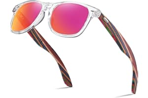 KITHDIA Gafas De Sol De Madera Polarizadas Mujer Hombres Protección Contra Rayos Ultravioleta Marco De Bambú Gafas De Sol S5505