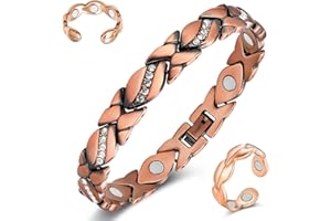 Cigmag Lymphatic Drainage Copper Bracelet for Women Ultra Strength Magnet Pure Copper with Adjustable Tool & Present Box