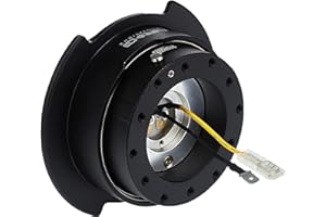 NRG Innovations SRK-250BK Quick Release Kit (Black/Black Ring with Finger Grooves), Gen 2.5