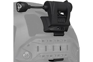 GUNYOO Lampade tattiche per casco, 4 modalità, verde/rosso/bianco/infrarossi, con supporto per lampada da casco, luci di sopravvivenza pieghevoli, per attività all'aperto, airsoft, militare, veloce