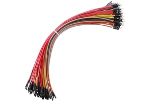 Breadboard Jumper Wires 20AWG, Female to Male Jumper Cables Wires 30CM 12'' M/F Bestlus Exclusives 10 Colors Pack of 120 Square Head 0.1'' (12'', M/F)