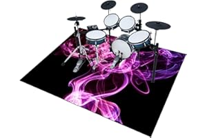 EYKWKB Tapis de Protection pour Batterie électronique, Tapis de Tambour, Antidérapant Tapis Insonorisé, Tapis Batterie, Tapis Professionnel de Jazz Grosse Caisse Claire Anti Vibration 210 x 180 cm