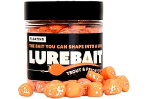 Fjuka Lurebait | Next Generation schwimmender Forellenköder | Formen zu Ködern | Werfen, Apportieren, Neugucken | Kraftvoller Geschmackspur | Oberflächenangeln | Dropshot | Zig/Pop-up | Forelle,