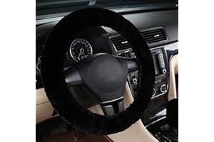 LONTG Fluffy Velvet Steering Wheel Cover - Warm Plush Car Steering Wheel Wrap - Anti-Slip Universal Auto Accessory Decoration For Women & Men