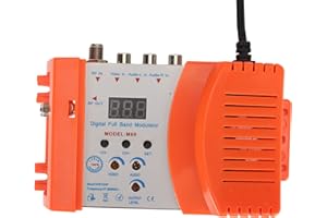 CICIGLOW Modulateur RF Numérique, M69CP Convertisseur Audio Vidéo HDMI AV vers RF Prise en Charge du Format PAL NTSC, Modulateur de Lien TV VHF UHF pour Décodeurs (Prise UE)