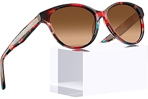 CARFIA Gafas de Sol Mujer Cuadrado, 100% de Protección UV(CA5354C)