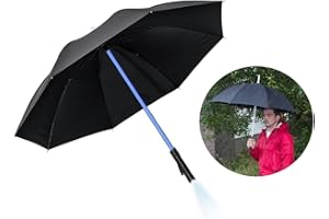 Itian Allumez Le Parabole de Golf Lightsaber avec 7 Couleurs changeant sur l'arbre/construit dans la Lampe de Poche au Bas,Noir