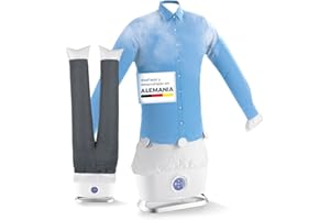 CLEANmaxx Plancha automática de camisas PRO STEAM + accesorio para pantalones | Función vapor, pantalla táctil | Plancha para camisas y blusas | Reduce olores, desinfecta, alisa, refresca