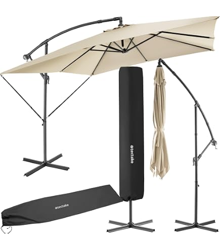 VidaXL Ampelschirm 400x300 Cm Grün – Mit LED-Beleuchtung, Kurbel & Kippfunktion, Aluminium-Mast
