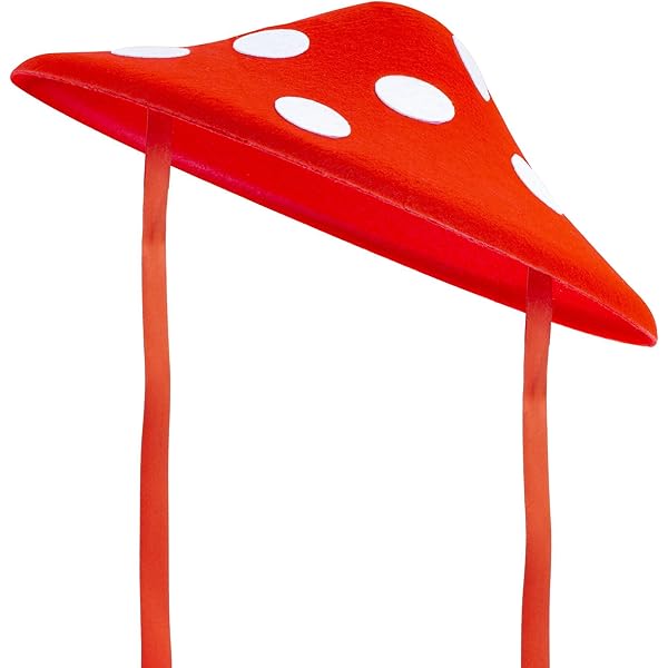 2 Cappelli A Fungo Rosso Per Cosplay - Divertenti, Per Bambini E Adulti, Feste E Foto - Foto 2