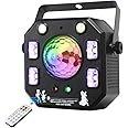WorldLite Party Light DJ Light, Led Stage Lights 4 in 1 with Magic Kaleidoscope Ball, Led Patterns Strobe Light and Purple UV Light, Great for Stage & DJ Lighting, Disco Club Party Wedding Lights