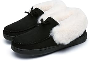 Mishansha Chaussons Femme Hiver Fourré Pantoufles Chaudes Slippers Antidérapants Confortable Tailles 36-43 EU