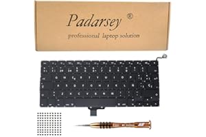 Pardarsey Teclado de repuesto con 80 tornillos PCE español ESPAÑOL Teclado Compatible para MacBook Pro Unibody 13 pulgadas A1278 2008 2010 2012 2013 2015 año con destornillador
