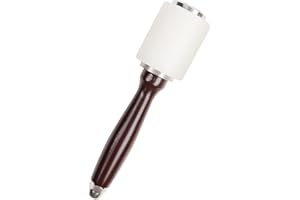HANDI STITCH Leder Werkzeug Nylon Hammer - 20,5 cm - Nylon Gummi Hammer mit Holzgriff - Schuhmacher Werkzeug für Rinds Leder Nähen, Leder Bearbeitung, Stanzen & DIY Bastelwerkzeug
