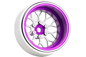 TCRC 4PCS Grade 5 Titanium Wheel Face Aluminum 1.3 Inch Wheels Hubs for 1/24 Axial SCX24 FCX24 1/18 TRX4M Redcat Ascent-18 HPI Venture18 Upgrade Parts