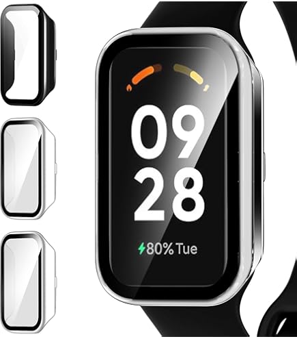 Custodia Protettiva Per Xiaomi Band 8 - Design Cavo PC, Antigraffio, Colore Luce Stellare