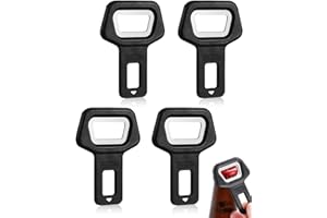 JUKOTA 4 Stück Autozubehörteile,Flaschenöffner Schlüsselanhänger,Autozubehör Innenraum Adapter,Autozubehör Innenraum, Gurtschloss Adapter,Kompatibel mit 90% der PKW, LKW Träger, 4.8 * 6.4 Cm