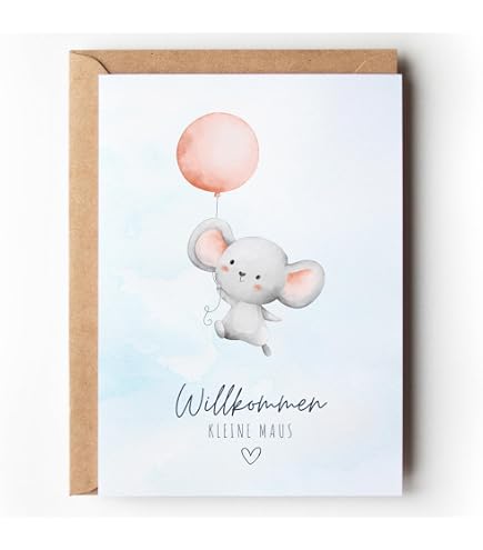 Edition Seidel Premium Babykarte Zur Geburt – 11,5x17 Cm, Mit Umschlag, Ohne Text