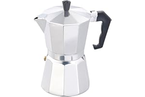 ‎CUCINA DI MODENA Cucina Dimodena Italienische Kaffeemaschine, 300 ml, für alle Herdarten außer Induktion, Silber