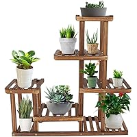 Pflanzentreppe, 6 Ebenen Pflanzenregale Blumentreppen Pflanzenständer Holzpflanzenstand Blumenständer Blumenregal aus…